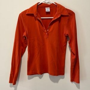 Vintage Old Navy Women’s Long Sleeve Polo with Button Snaps
